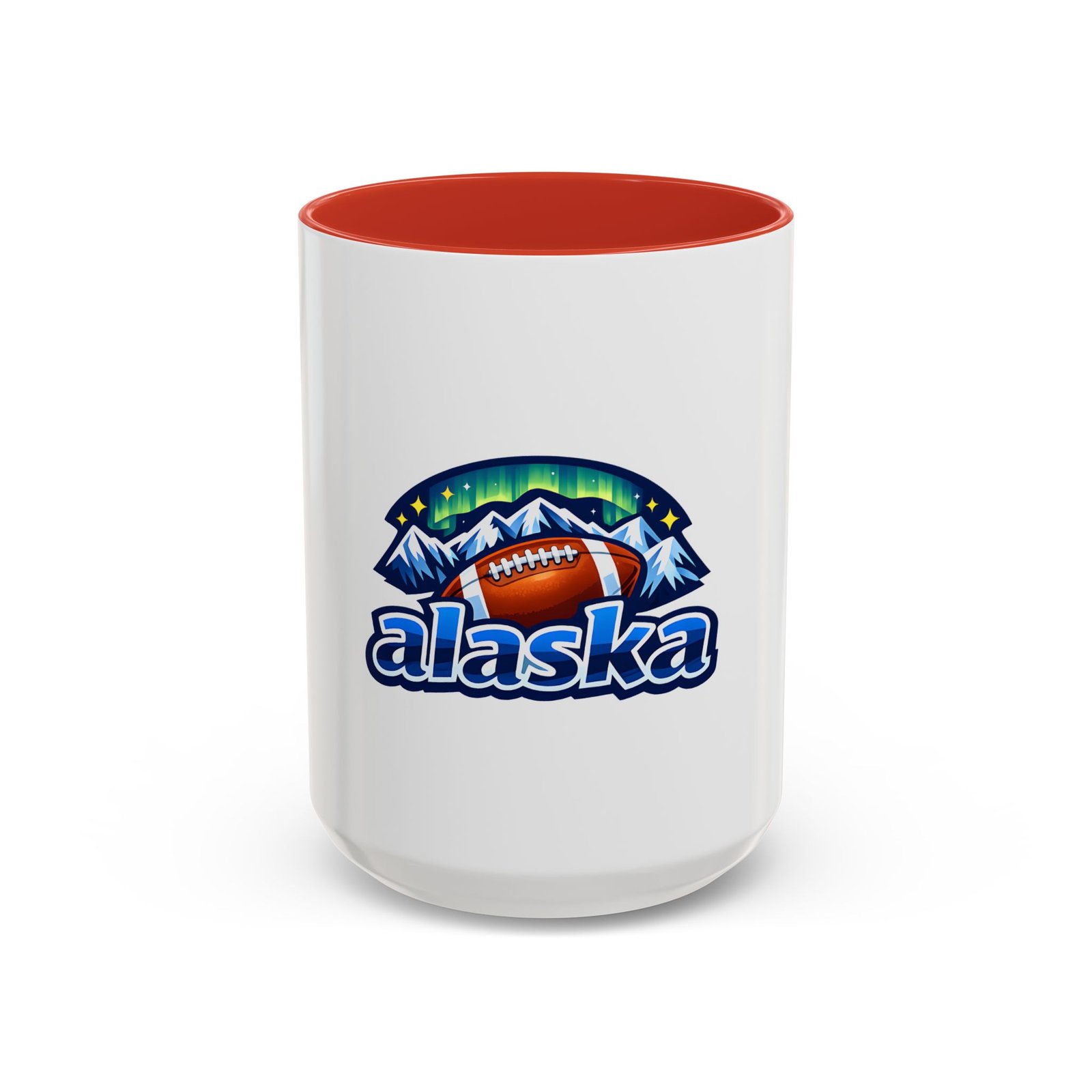Alaska Football Coffee Mug – Northern Lights Mountain Design (11/15oz) - Image 8