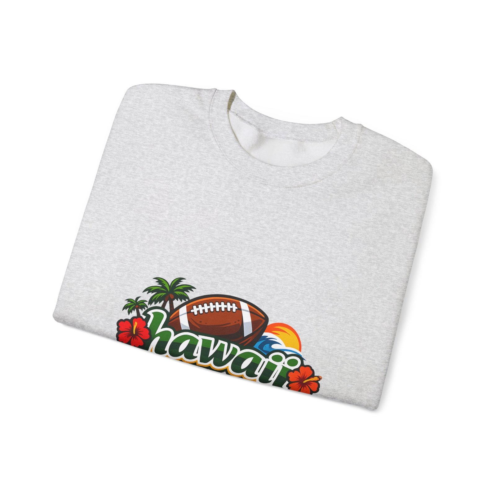 Hawaii Football Crewneck Sweatshirt — Tropical Sunset Palm Beach Pullover - Image 7