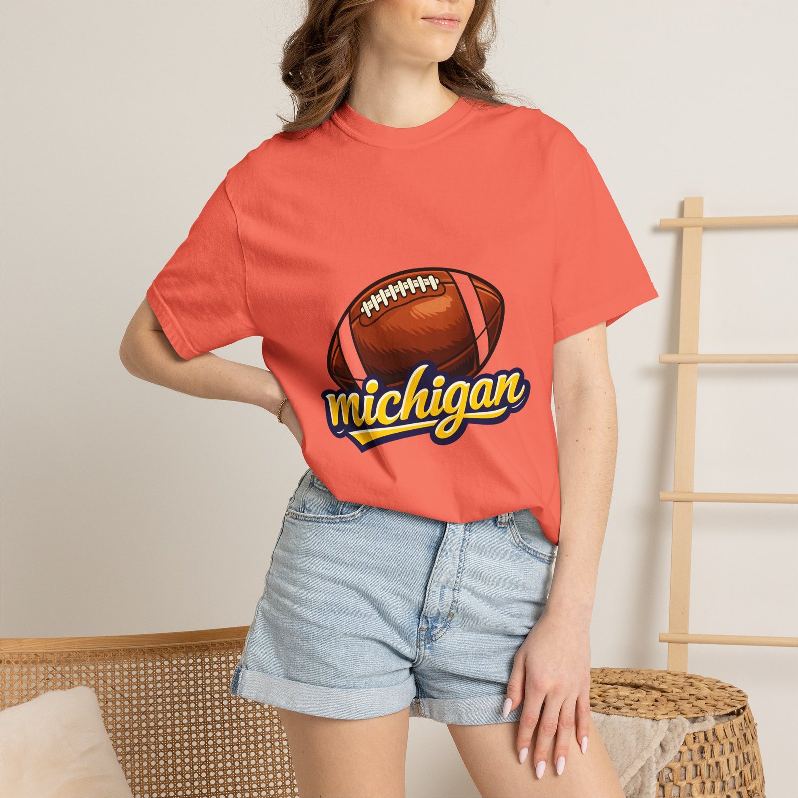 Michigan Football T-Shirt — Vintage Script Logo Tee - Image 12