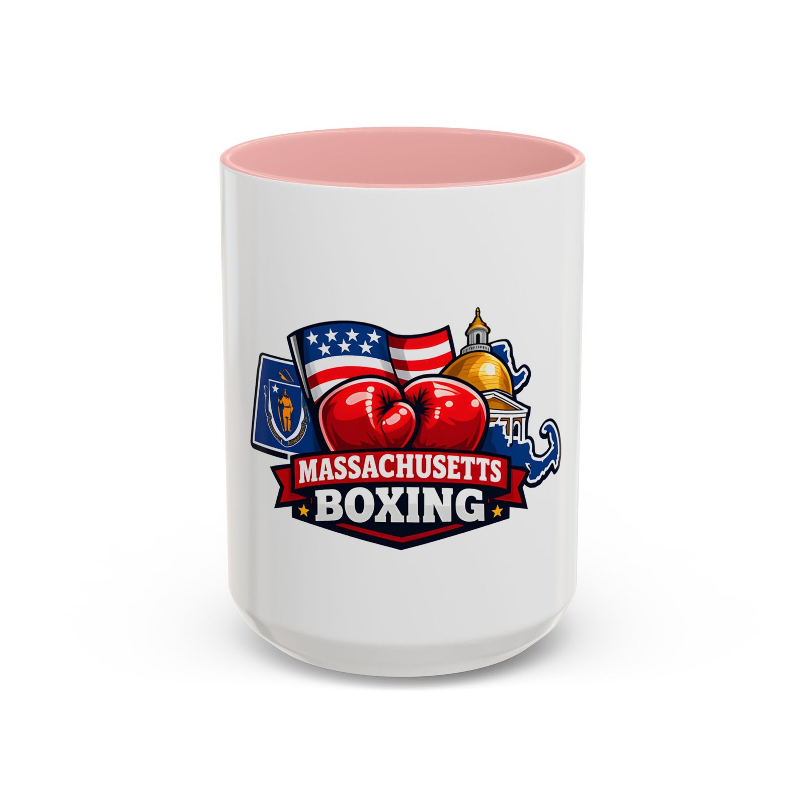 Massachusetts Boxing Accent Coffee Mug — State Pride Boxing Logo (11/15oz) - Image 25