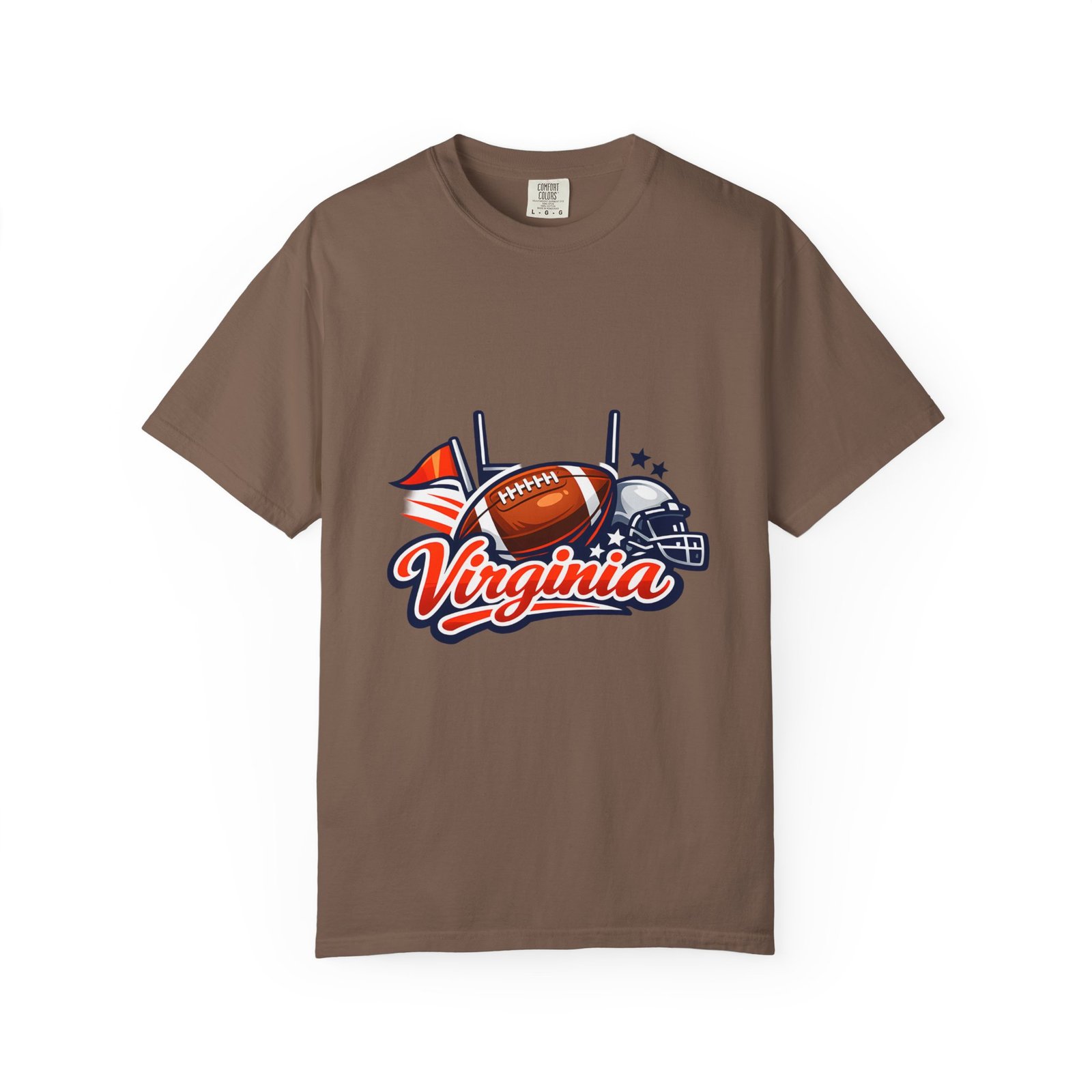 Virginia Football Helmet & Ball T-Shirt - Image 25