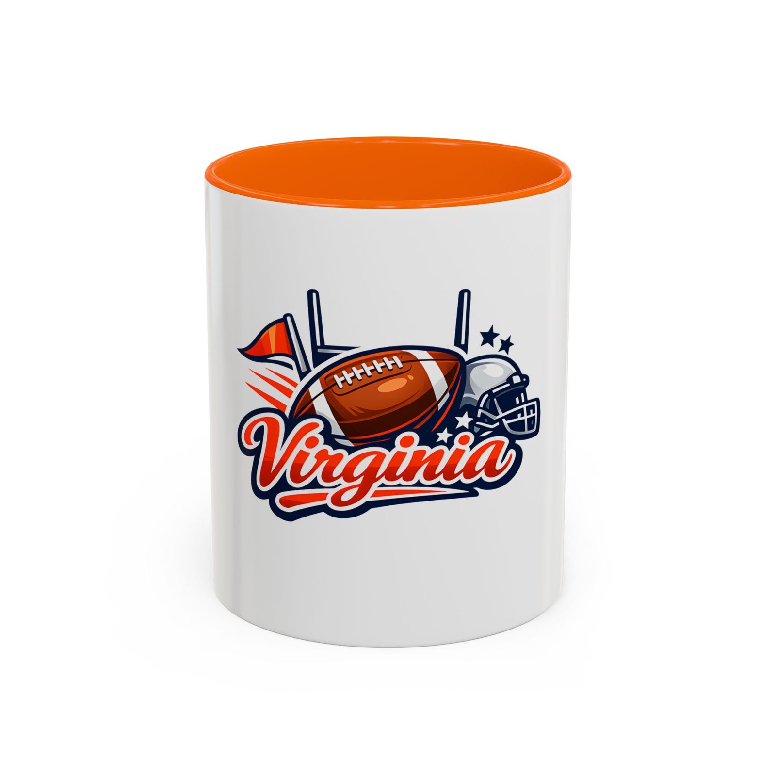 Virginia Football Accent Coffee Mug – Team Helmet & Football Design (11/15oz) - Image 11