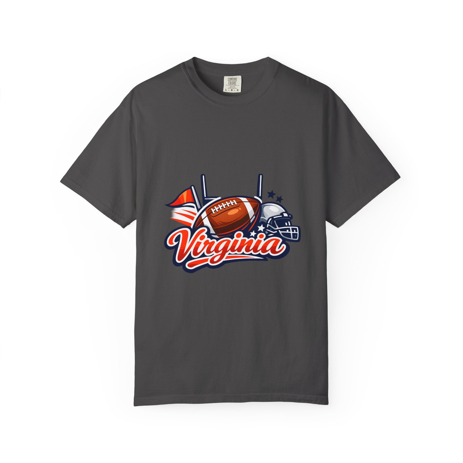 Virginia Football Helmet & Ball T-Shirt - Image 45