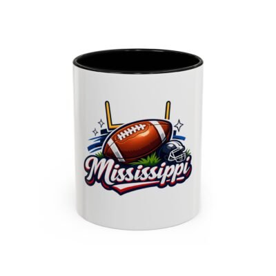 Mississippi Football Accent Coffee Mug – 11/15oz Team Spirit Coffee Cup