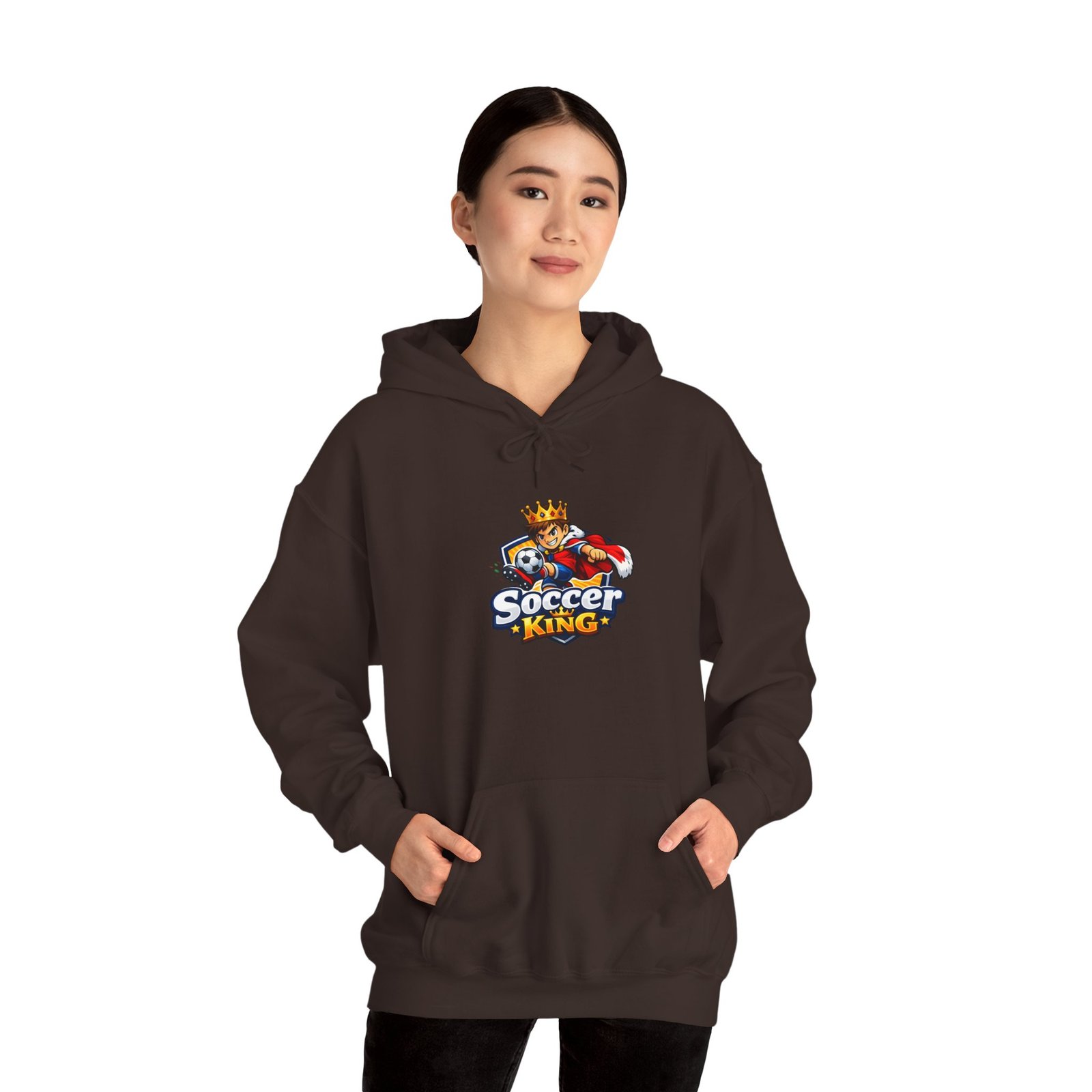 Soccer King Hoodie — Graphic Youth Soccer Crown Logo Pullover - Image 30