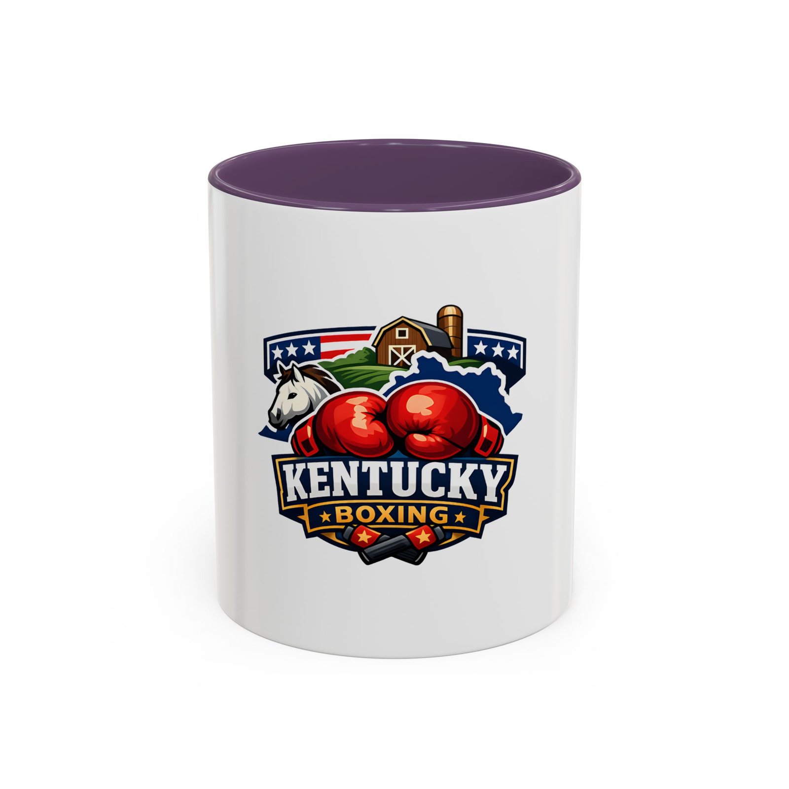 Kentucky Boxing Coffee Mug — State Pride Boxing Logo Accent Mug (11/15 oz) - Image 61