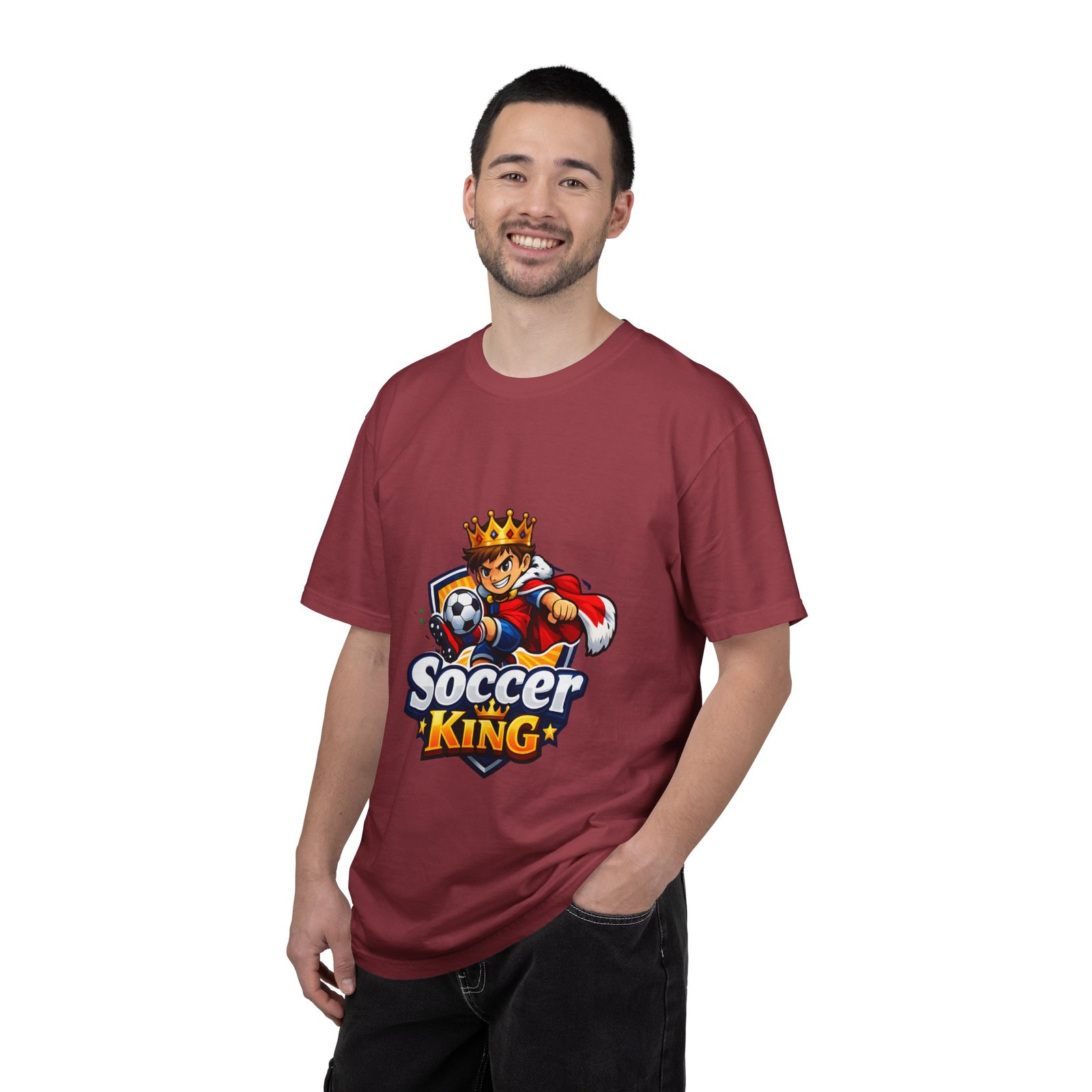 Soccer King T-Shirt — Kids & Teens Soccer Crown Graphic Tee - Image 42