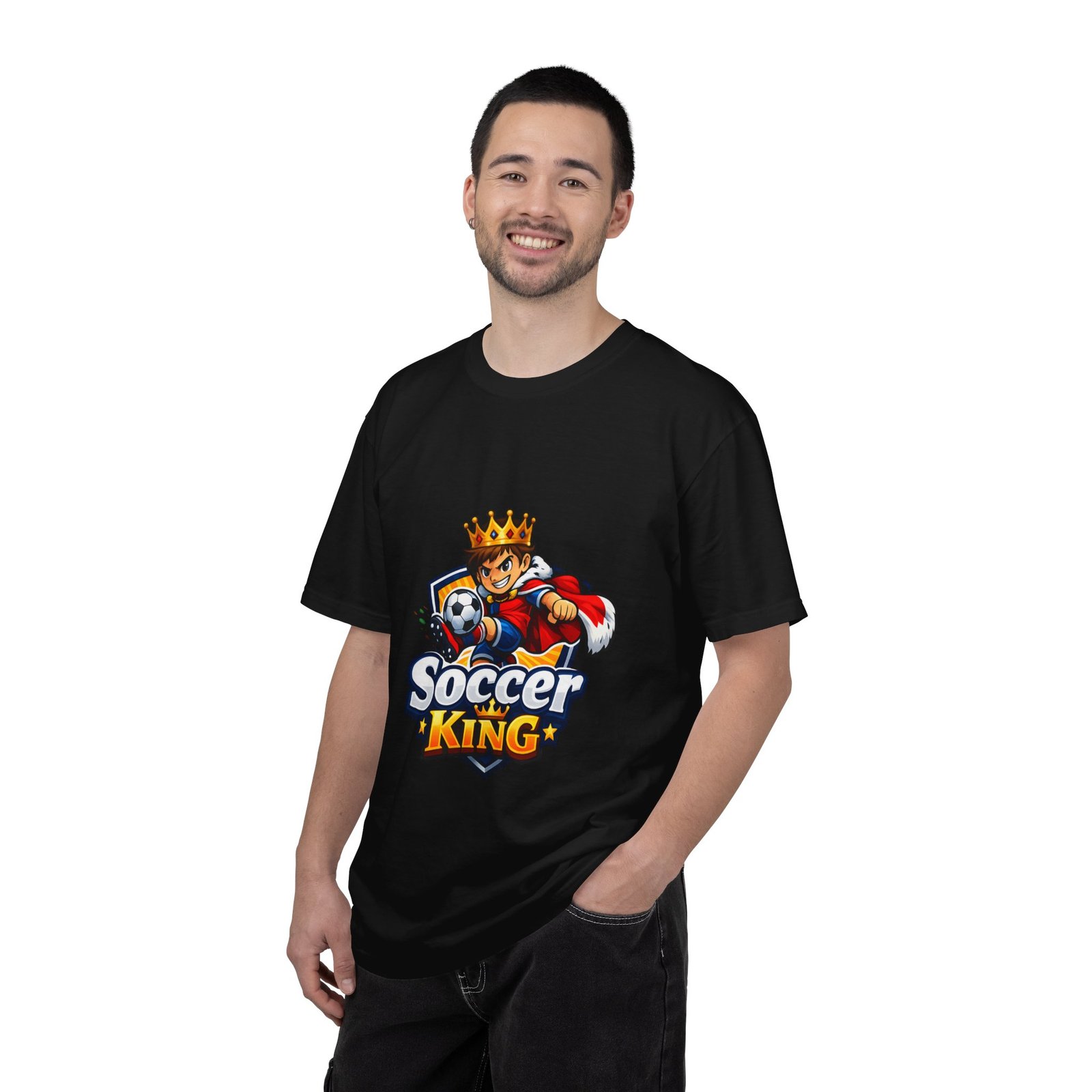 Soccer King T-Shirt — Kids & Teens Soccer Crown Graphic Tee - Image 39