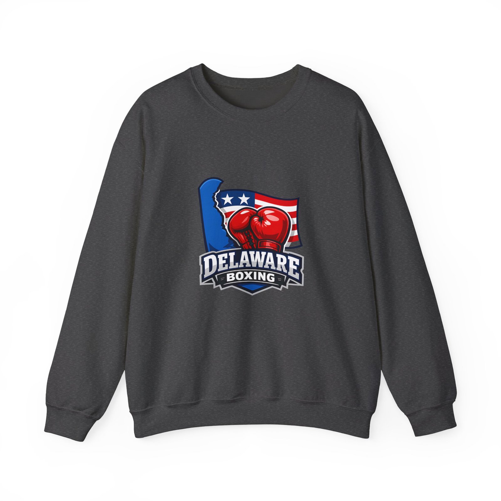 Delaware Boxing Crewneck Sweatshirt – USA Flag Boxing Gloves Graphic - Image 33