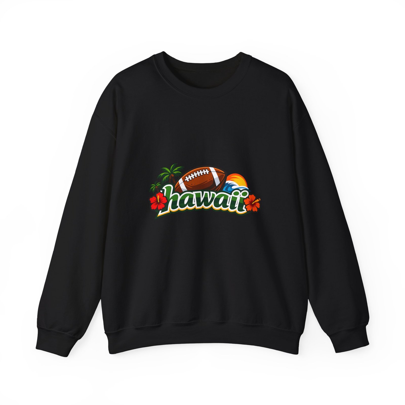 Hawaii Football Crewneck Sweatshirt — Tropical Sunset Palm Beach Pullover - Image 17