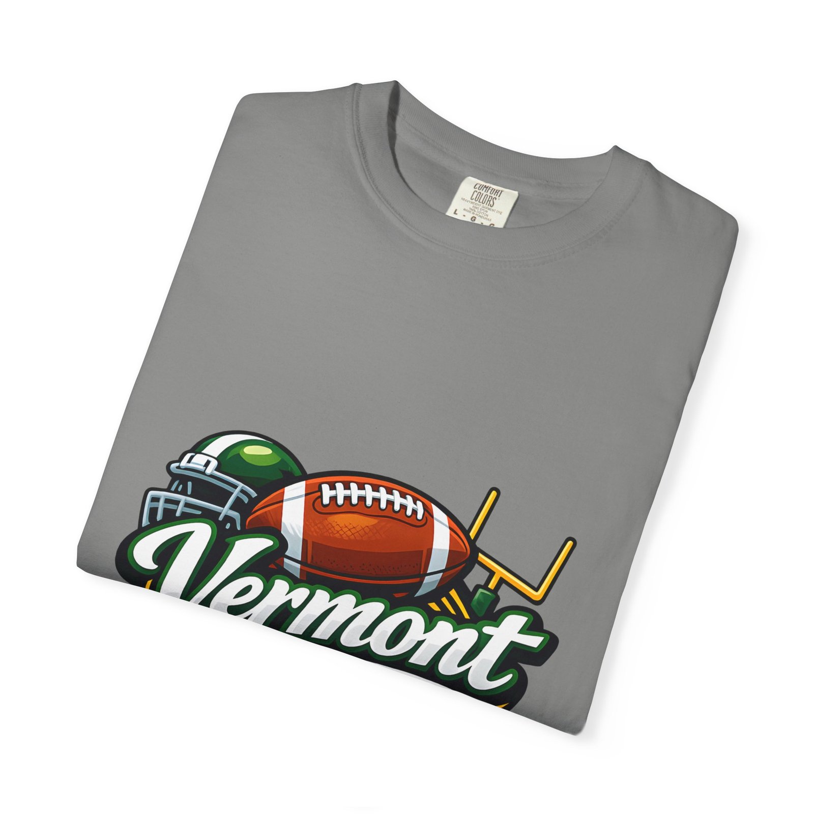 Vermont Football State T-Shirt — Retro Helmet & Goalpost Design - Image 43