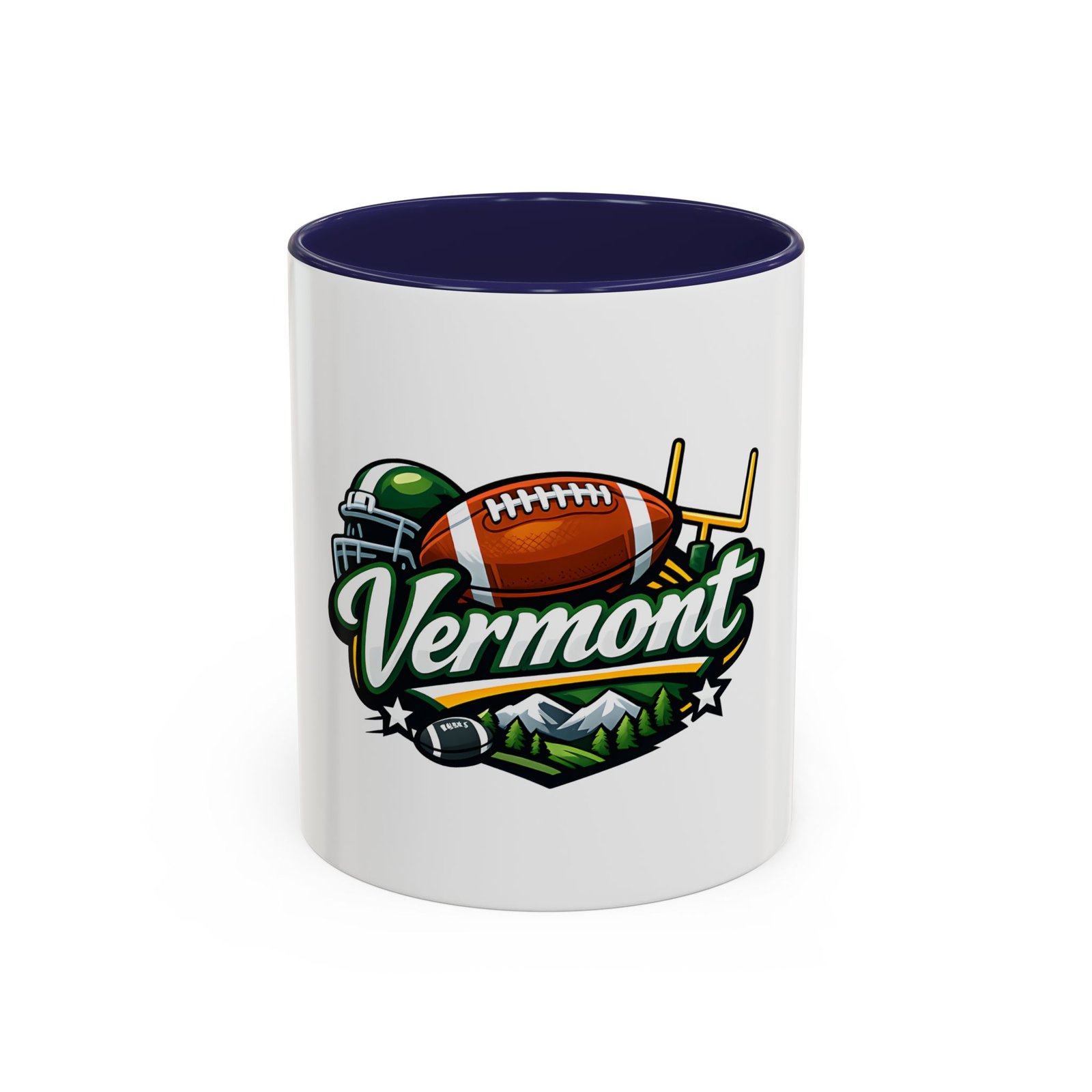 Vermont Football Coffee Mug — Accent 11/15oz - Image 5