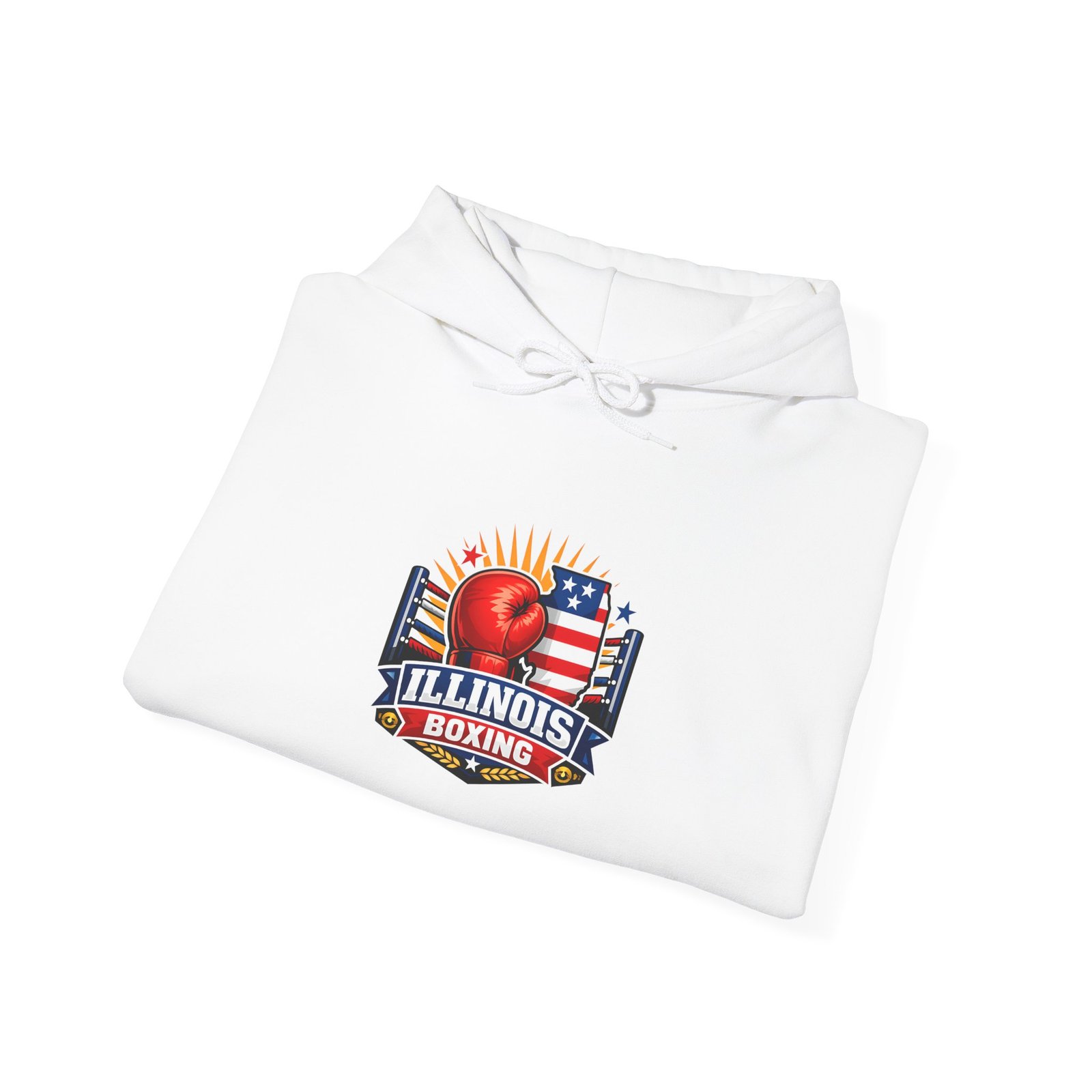Illinois Boxing Hoodie — Vintage USA Boxing Logo Pullover - Image 4
