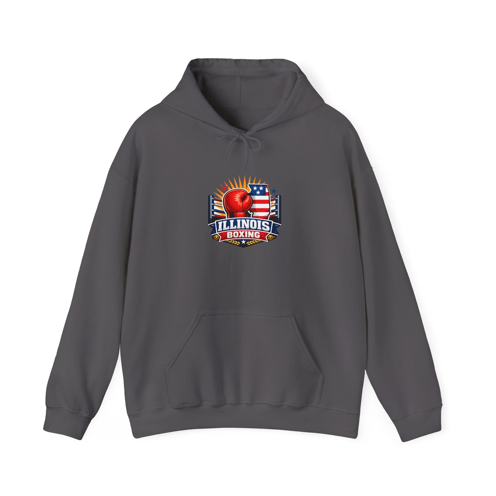 Illinois Boxing Hoodie — Vintage USA Boxing Logo Pullover - Image 33