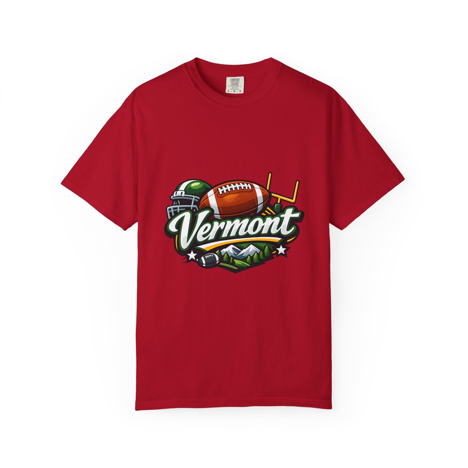 Vermont Football State T-Shirt — Retro Helmet & Goalpost Design - Image 57