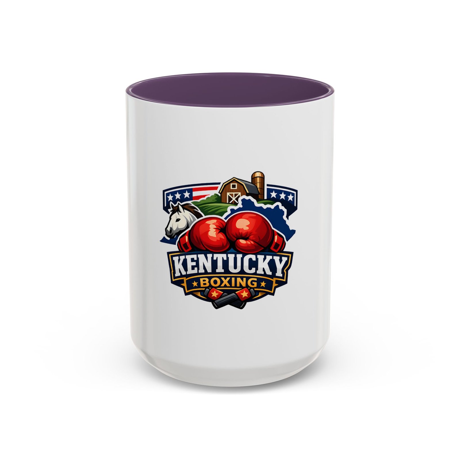 Kentucky Boxing Coffee Mug — State Pride Boxing Logo Accent Mug (11/15 oz) - Image 65