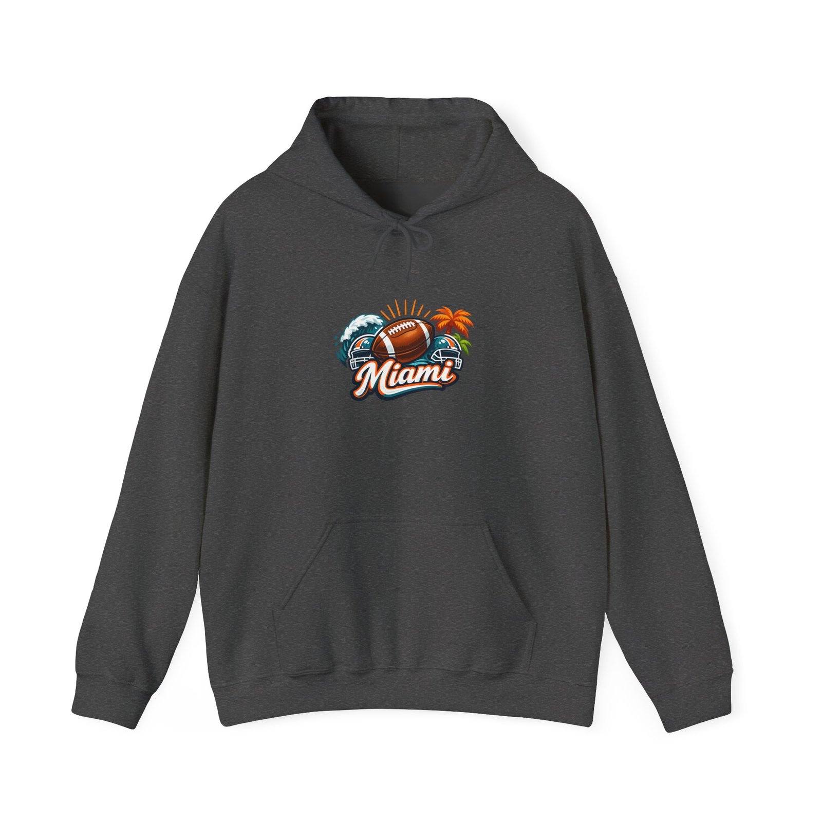 Miami Beach Retro Hoodie — Vintage Palm Tree Sunset Surf Graphic - Image 29