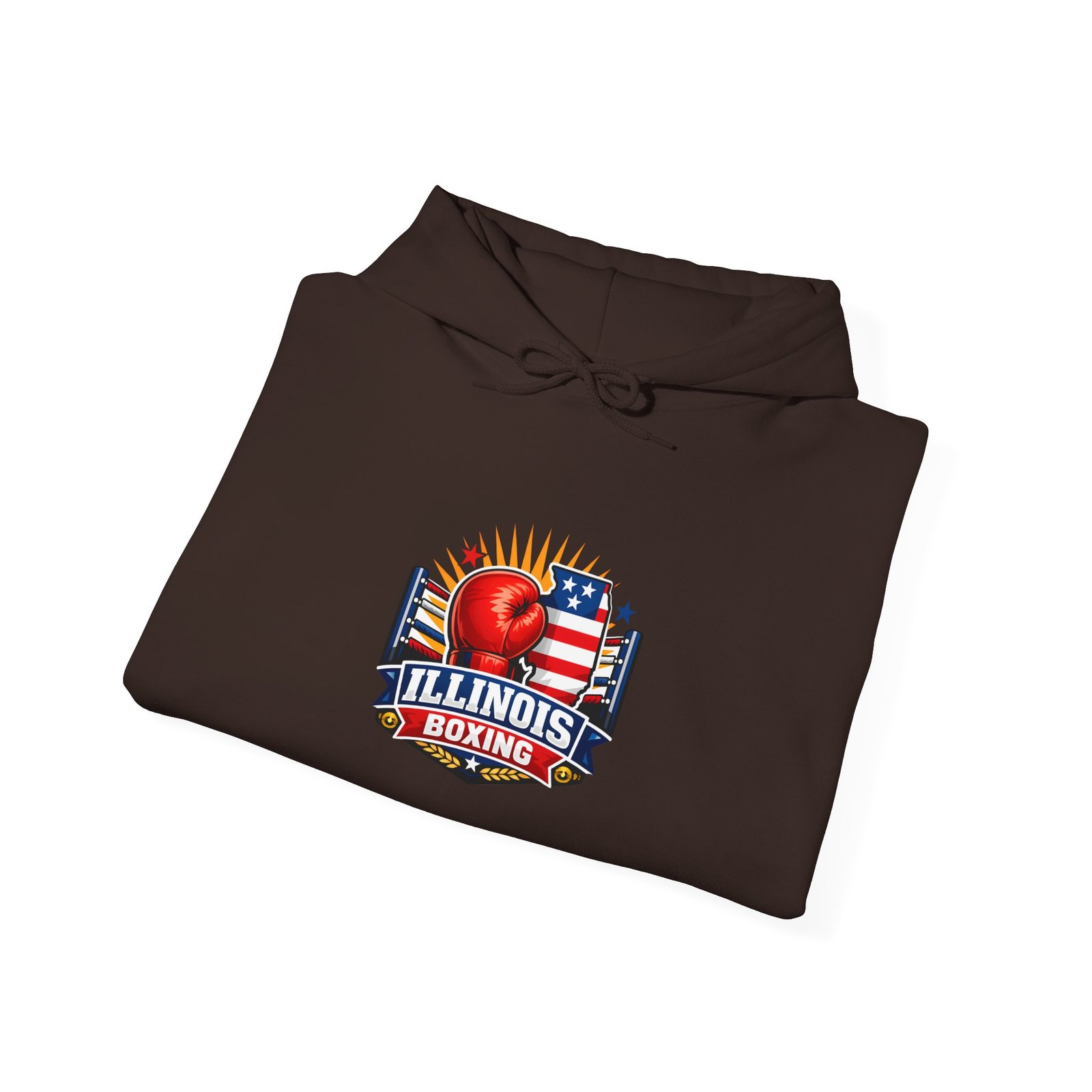 Illinois Boxing Hoodie — Vintage USA Boxing Logo Pullover - Image 24