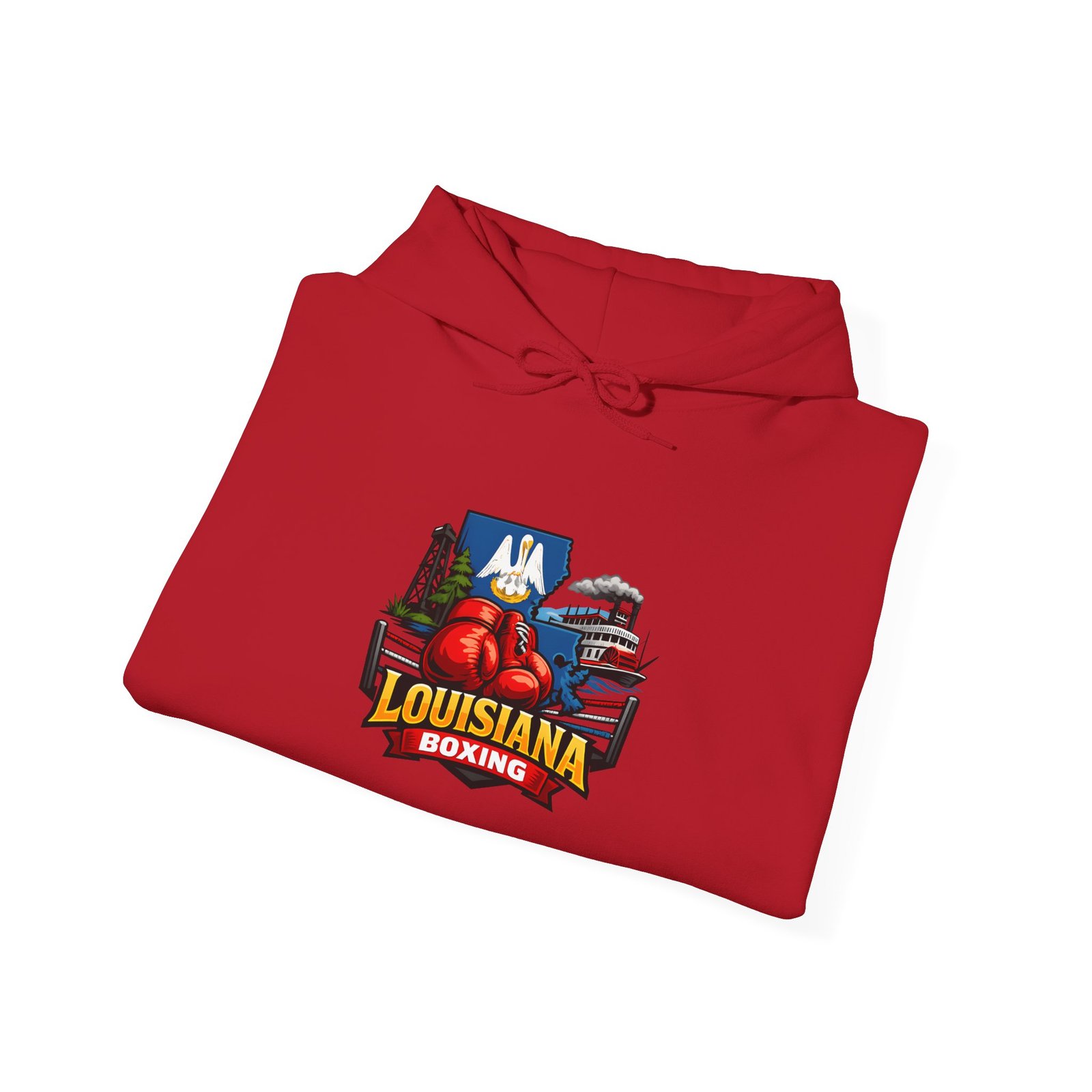 Louisiana Boxing Hoodie — Creole Fighting Team Logo Pullover - Image 52