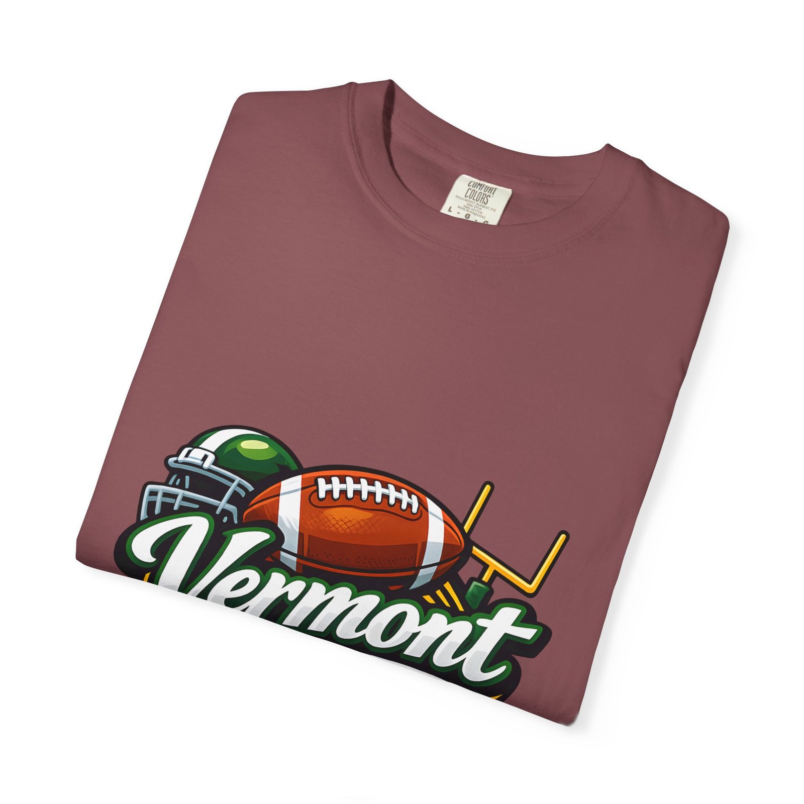 Vermont Football State T-Shirt — Retro Helmet & Goalpost Design - Image 15