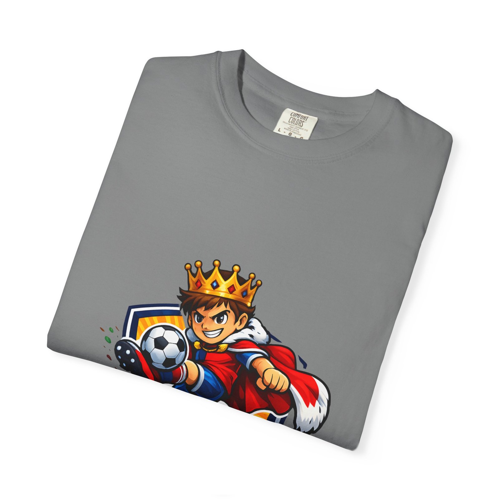 Soccer King T-Shirt — Kids' Youth Soccer Crown Graphic Tee - Image 35