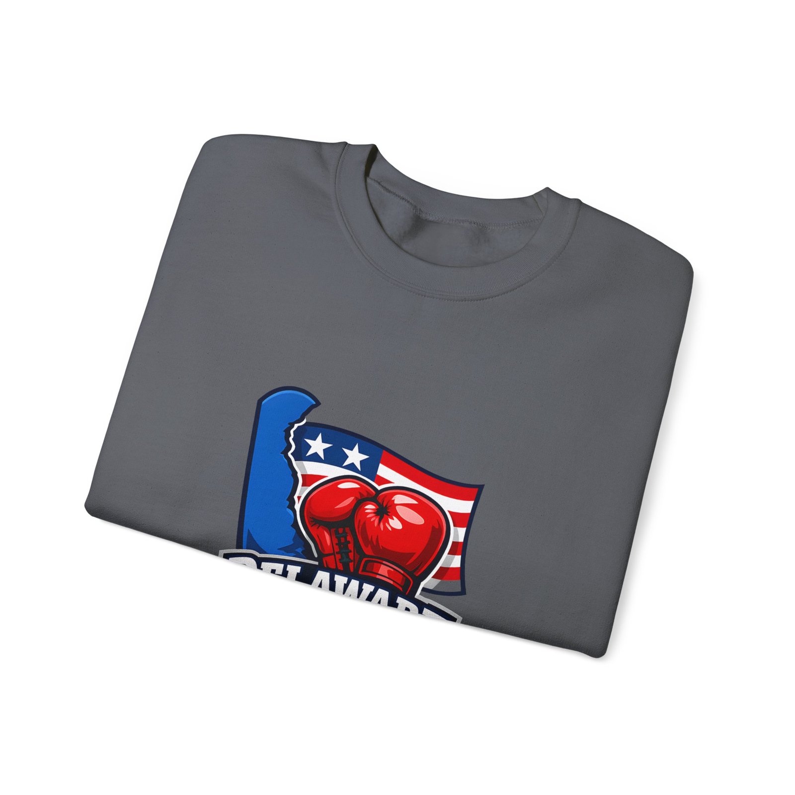 Delaware Boxing Crewneck Sweatshirt – USA Flag Boxing Gloves Graphic - Image 39