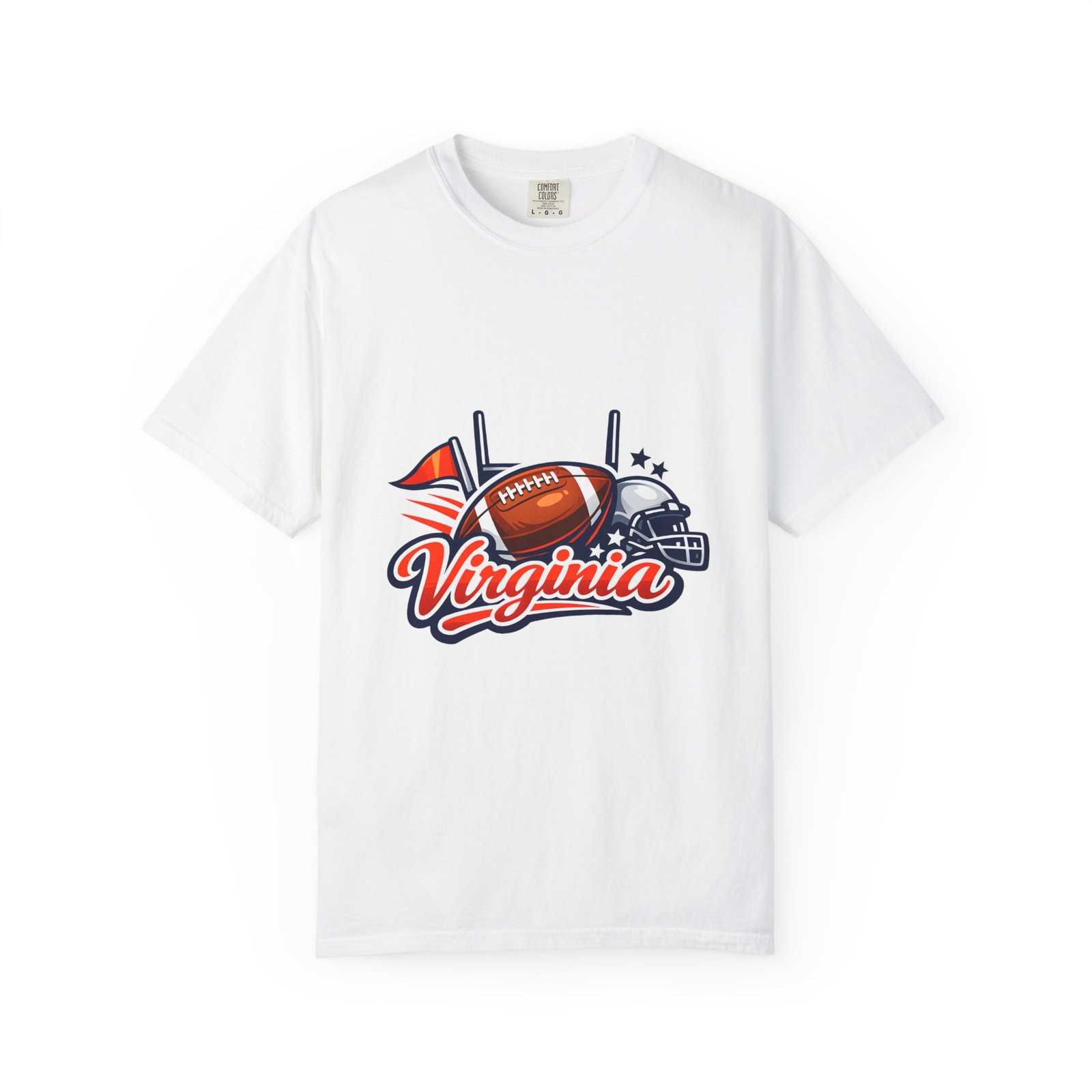 Virginia Football Helmet & Ball T-Shirt