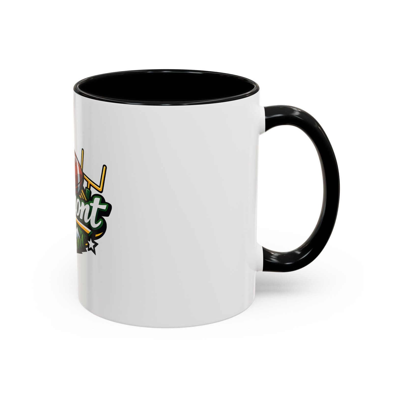 Vermont Football Coffee Mug — Accent 11/15oz - Image 2
