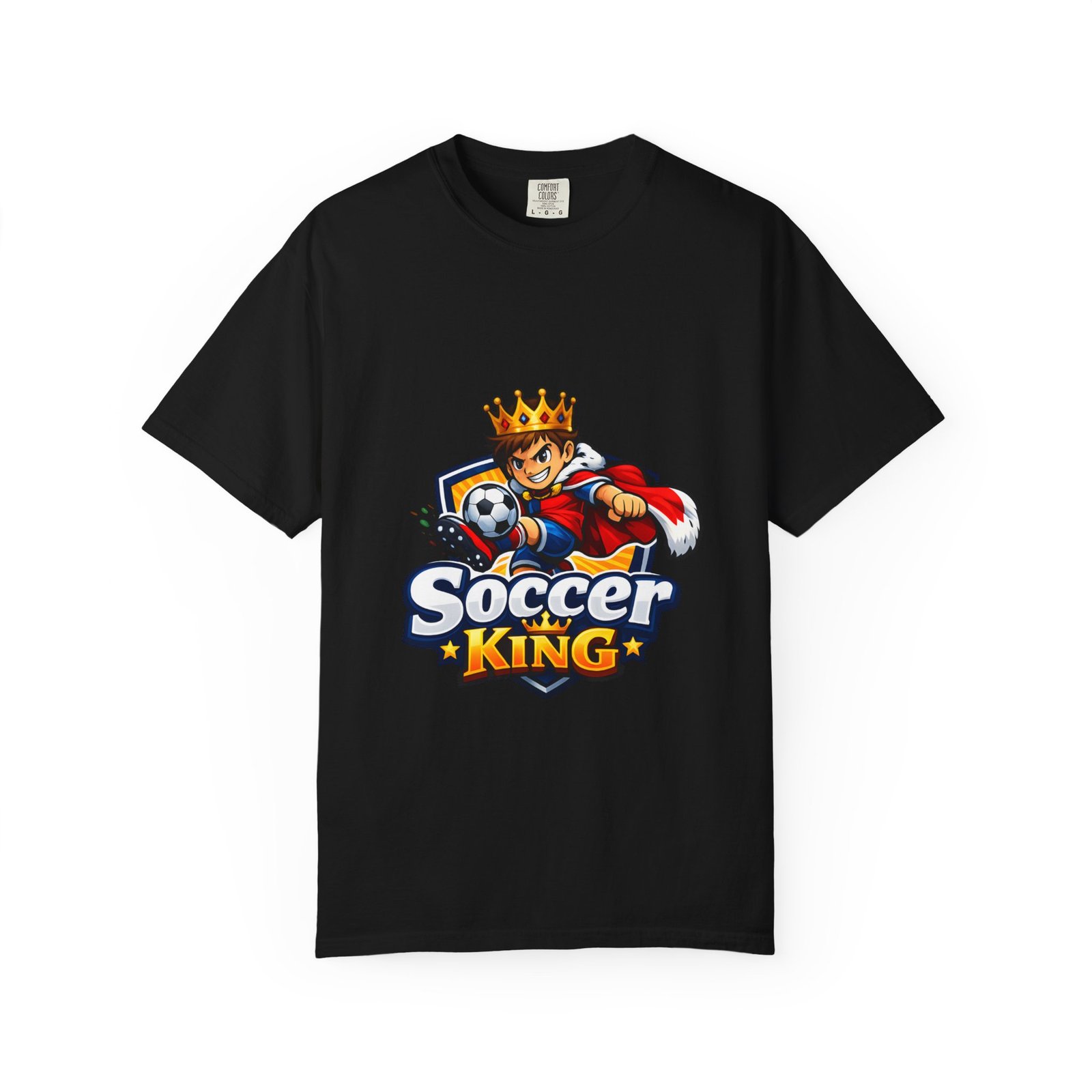 Soccer King T-Shirt — Kids' Youth Soccer Crown Graphic Tee - Image 49