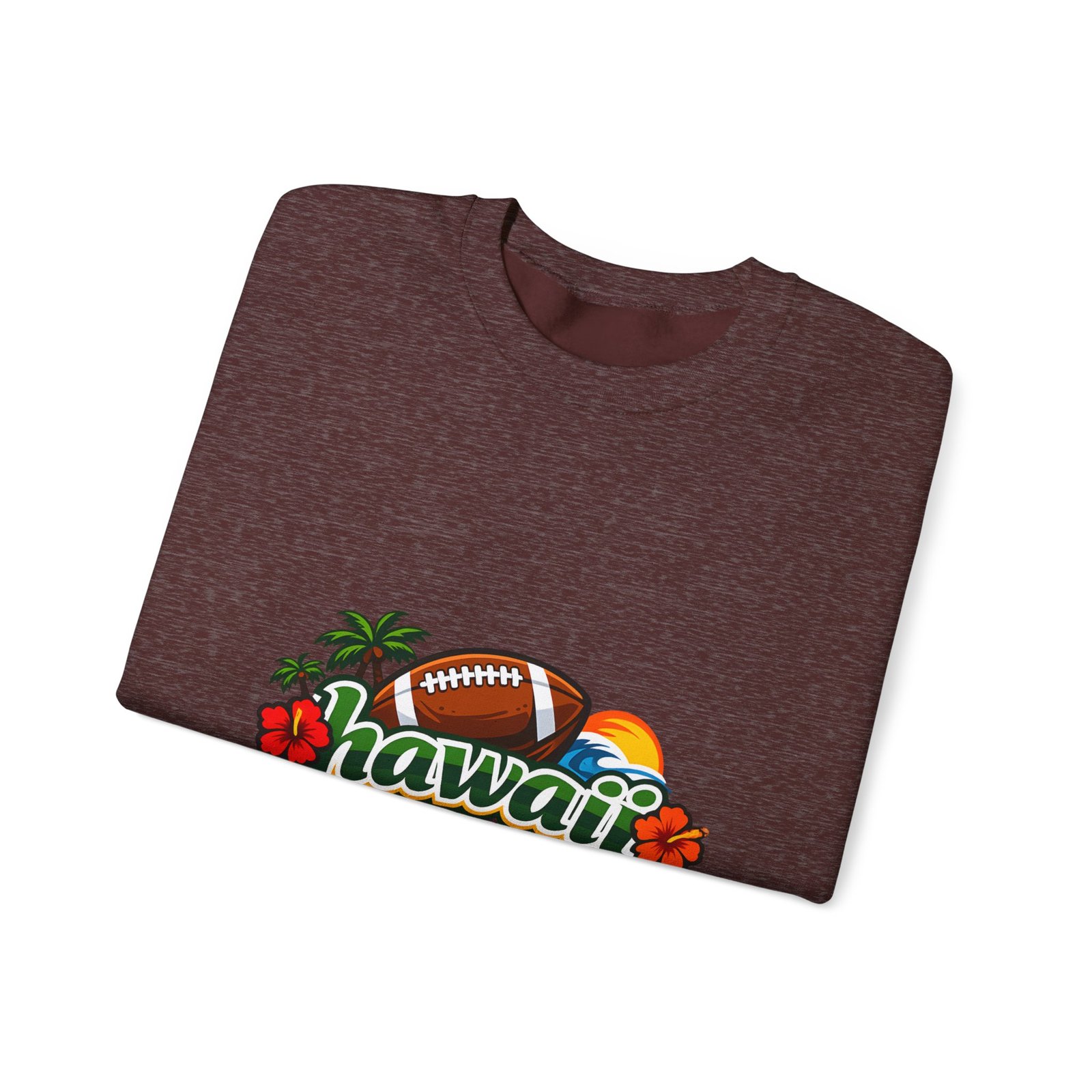 Hawaii Football Crewneck Sweatshirt — Tropical Sunset Palm Beach Pullover - Image 15