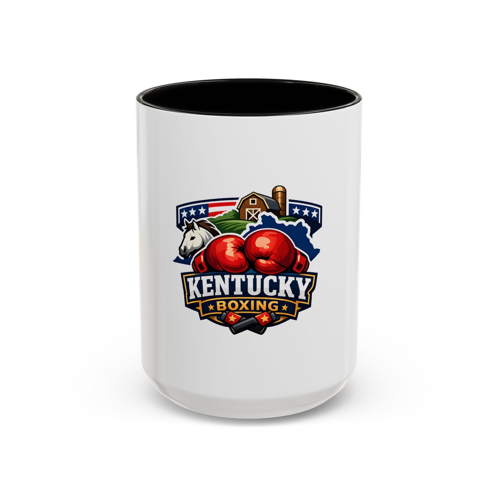 Kentucky Boxing Coffee Mug — State Pride Boxing Logo Accent Mug (11/15 oz) - Image 17