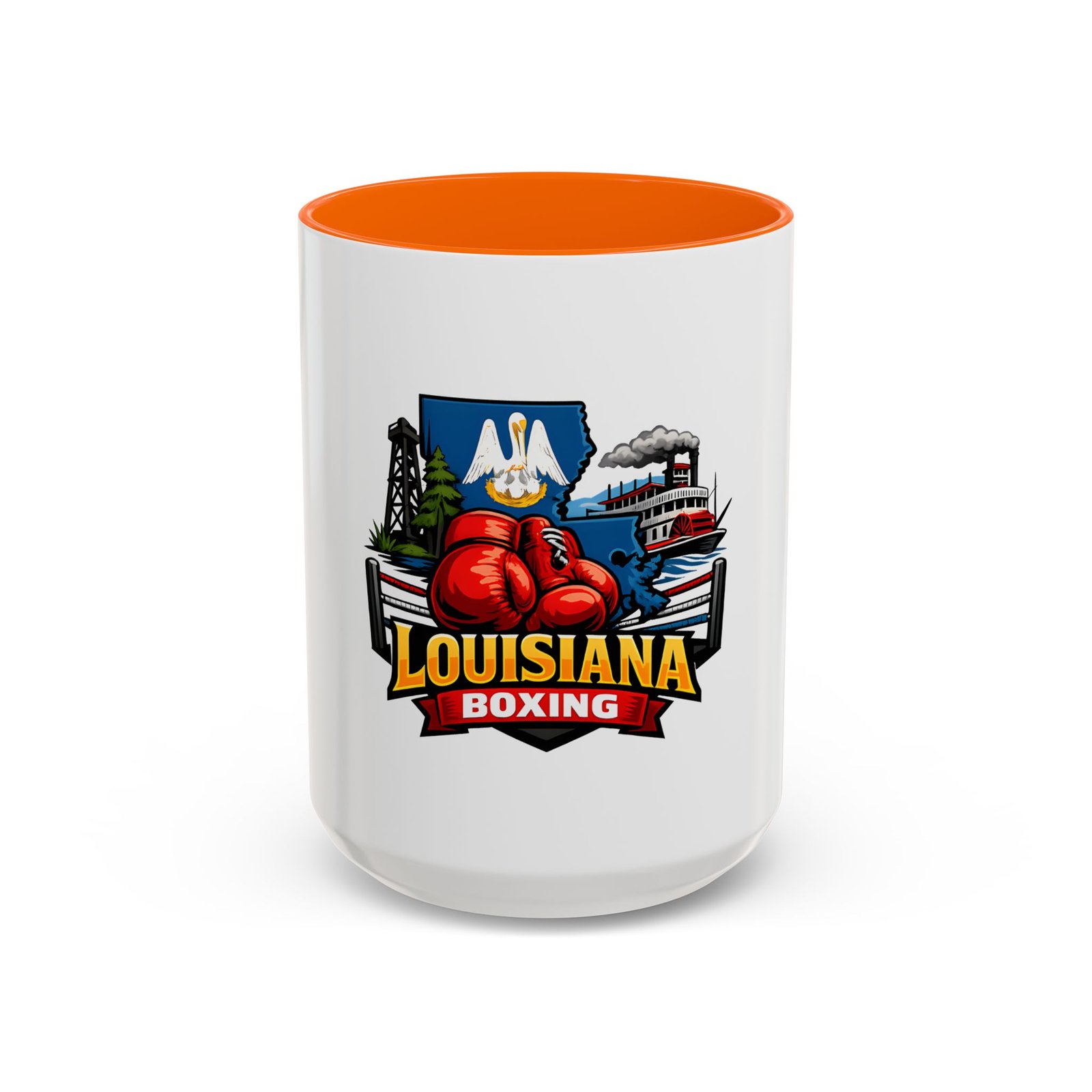 Louisiana Boxing Accent Coffee Mug – Red Gloves State Pride (11/15oz) - Image 49