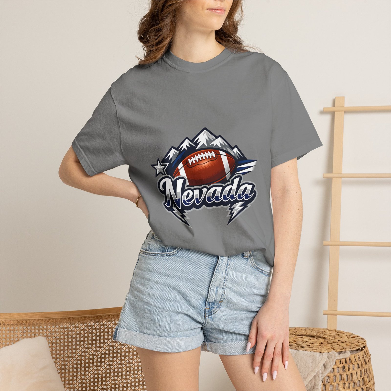 Nevada Football T-Shirt — Mountain Football Tee - Image 36