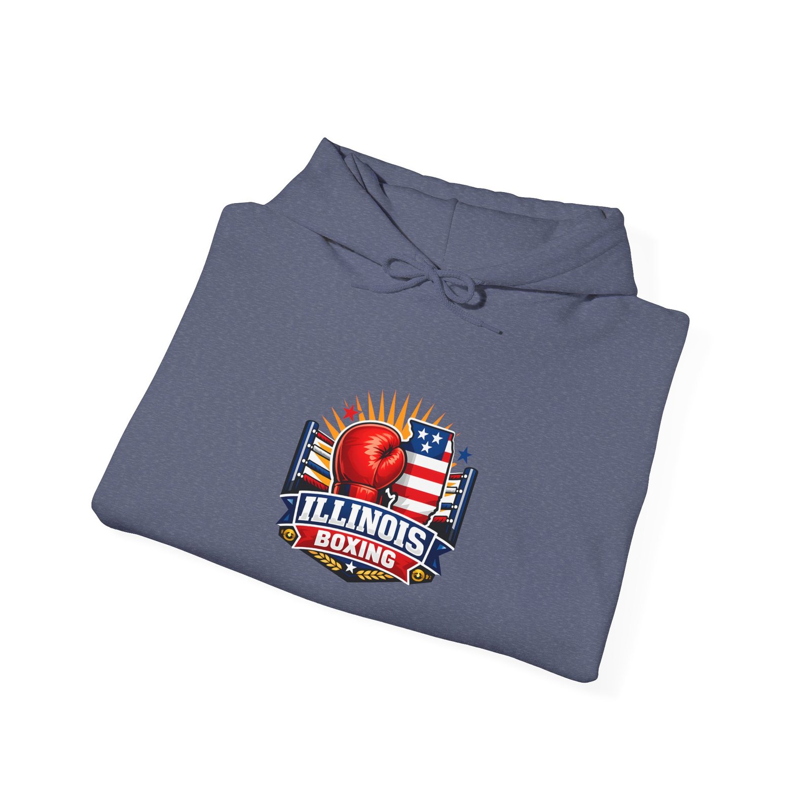 Illinois Boxing Hoodie — Vintage USA Boxing Logo Pullover - Image 40