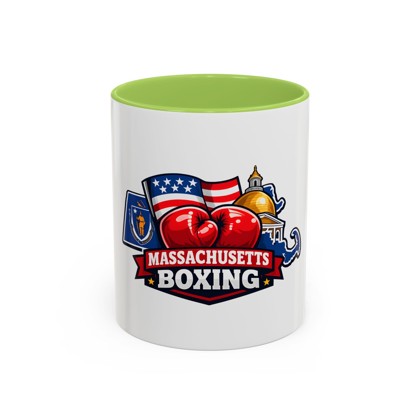 Massachusetts Boxing Accent Coffee Mug — State Pride Boxing Logo (11/15oz) - Image 57