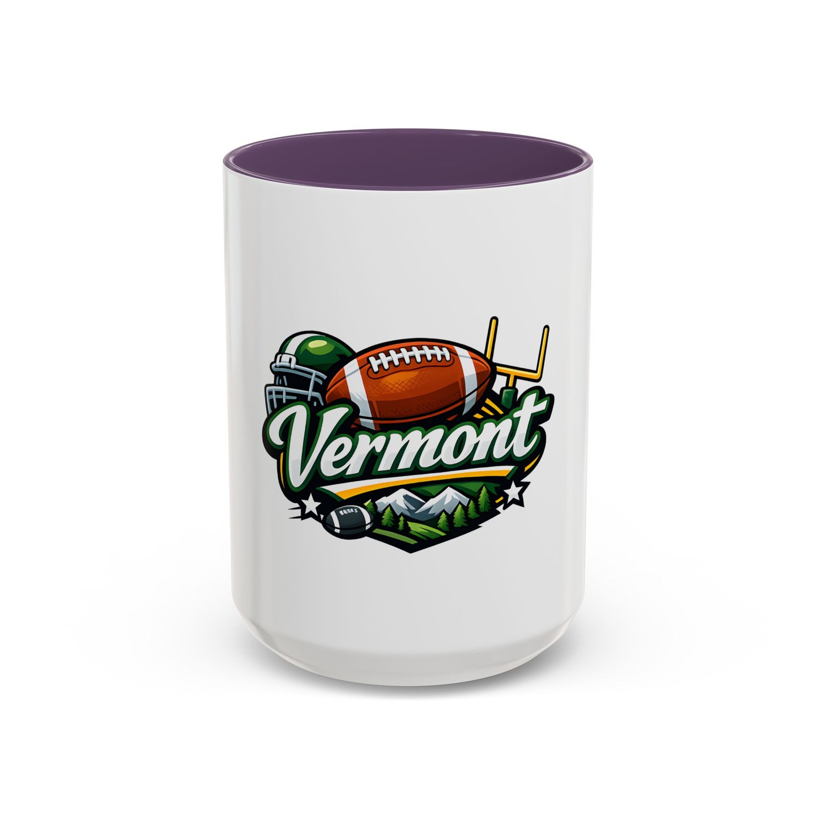 Vermont Football Coffee Mug — Accent 11/15oz - Image 65