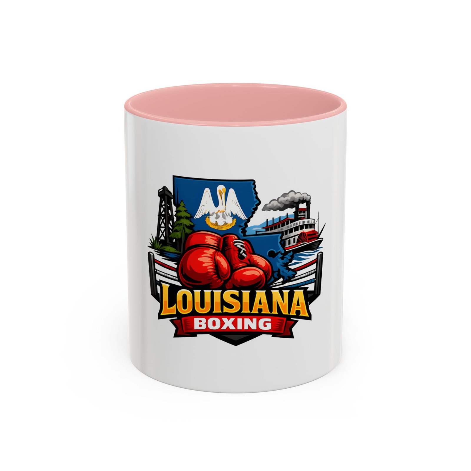 Louisiana Boxing Accent Coffee Mug – Red Gloves State Pride (11/15oz) - Image 9