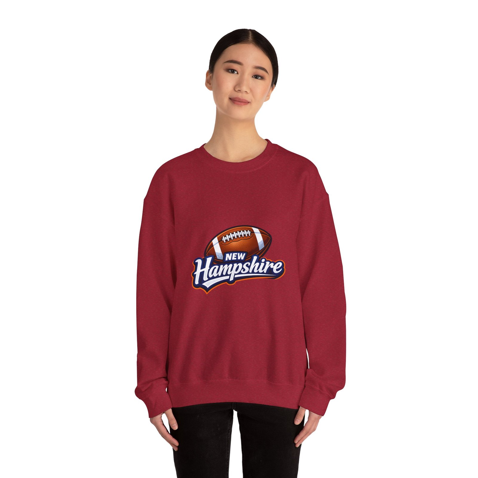 New Hampshire Football Crewneck Sweatshirt — Retro State Football Logo - Image 52