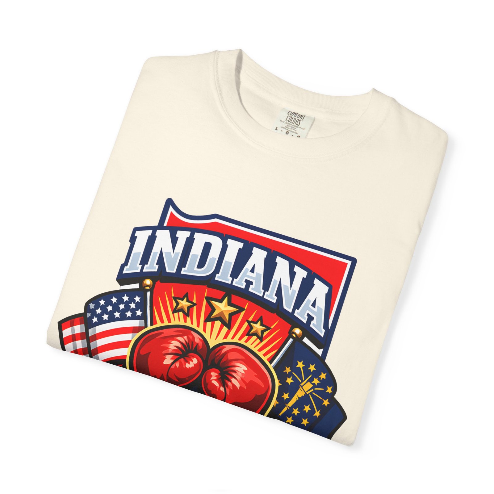 Indiana Boxing T-Shirt — State Pride Boxing Tee with Gloves & Flags - Image 19