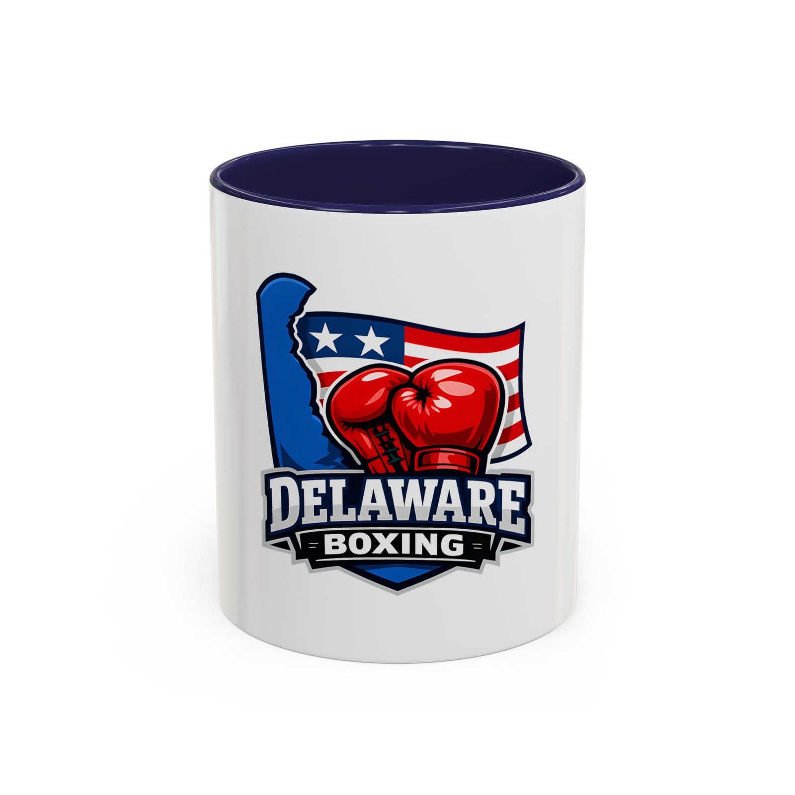 Delaware Boxing Coffee Mug — 11/15oz Accent Mug with American Flag & Boxing Gloves - Image 5