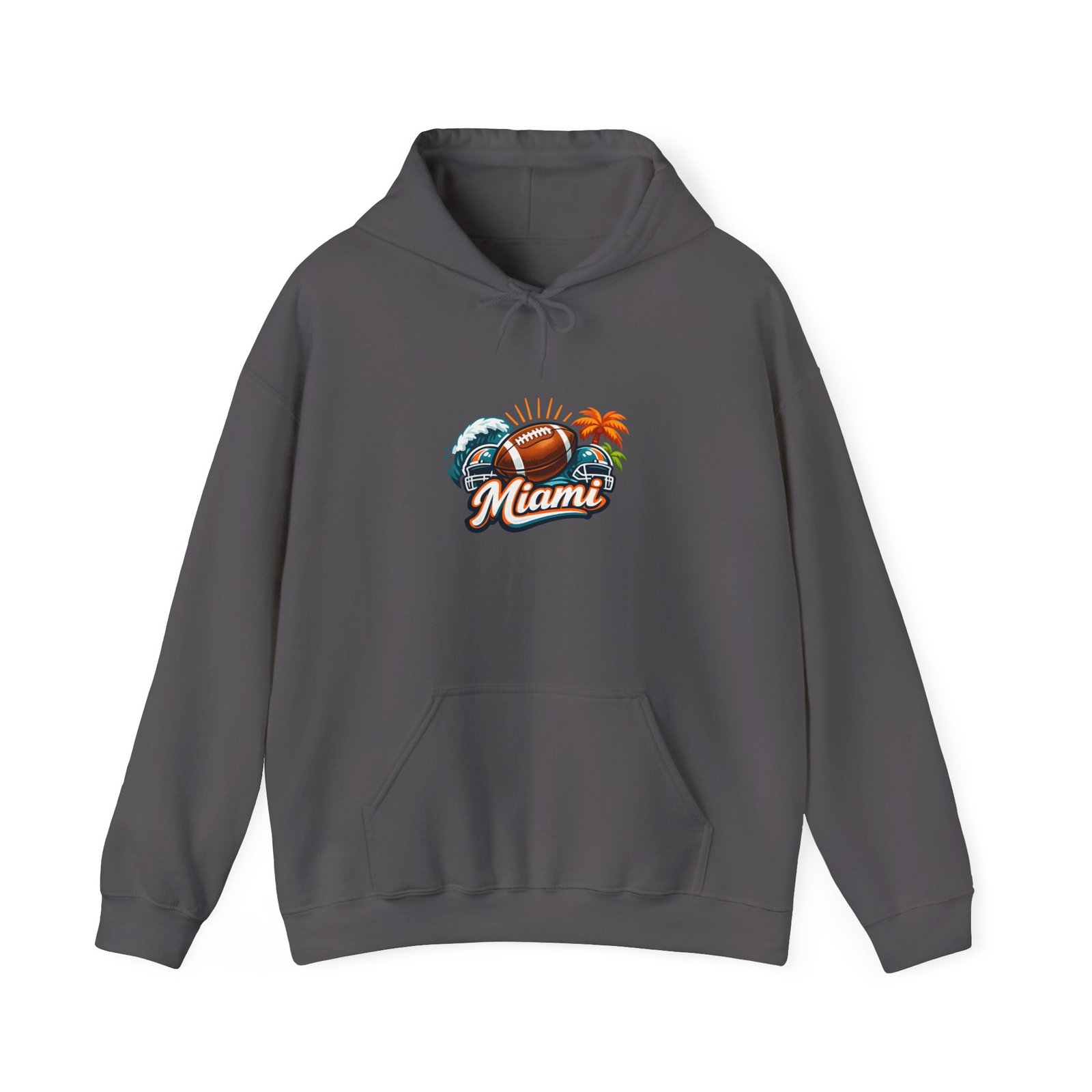 Miami Beach Retro Hoodie — Vintage Palm Tree Sunset Surf Graphic - Image 33