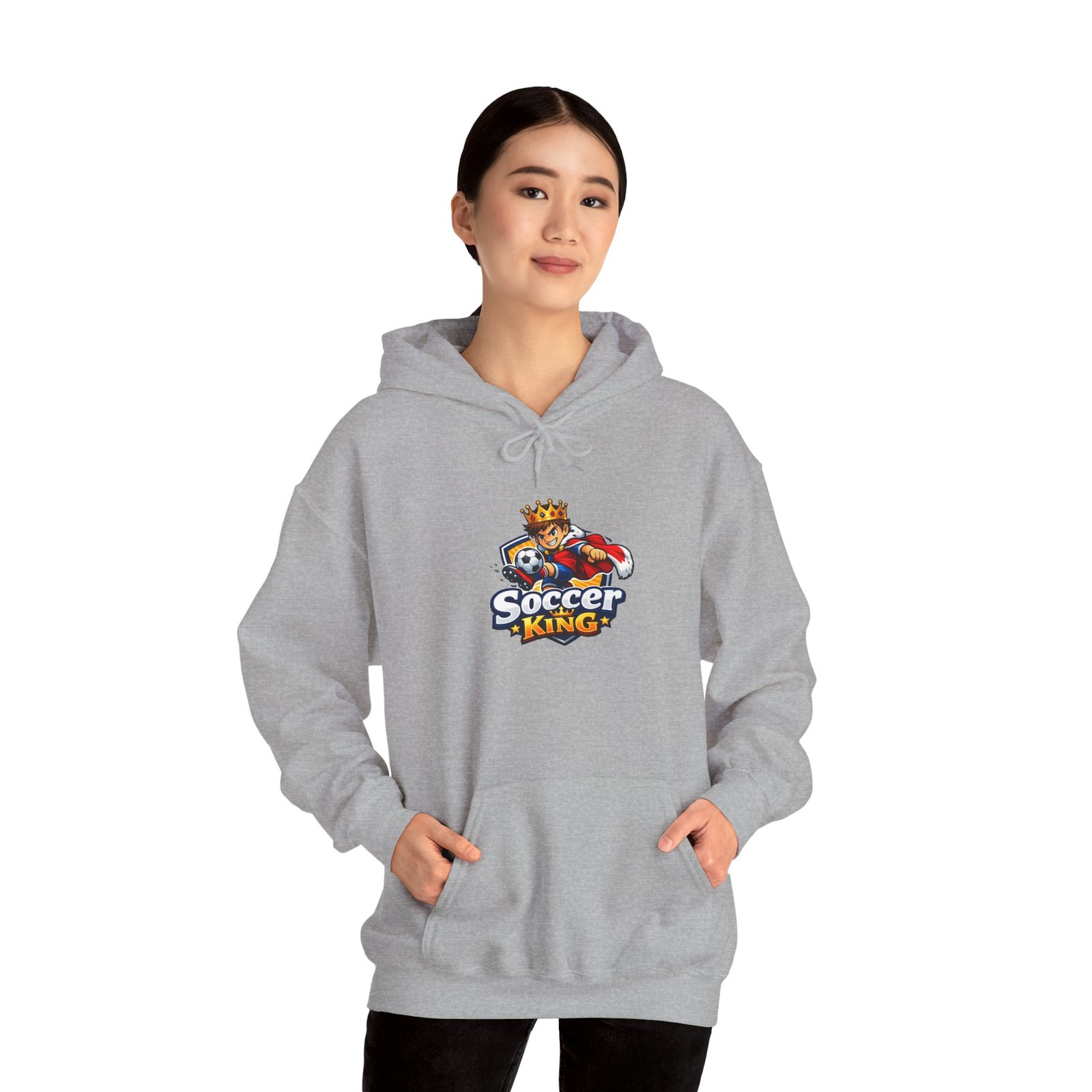 Soccer King Hoodie — Graphic Youth Soccer Crown Logo Pullover - Image 25