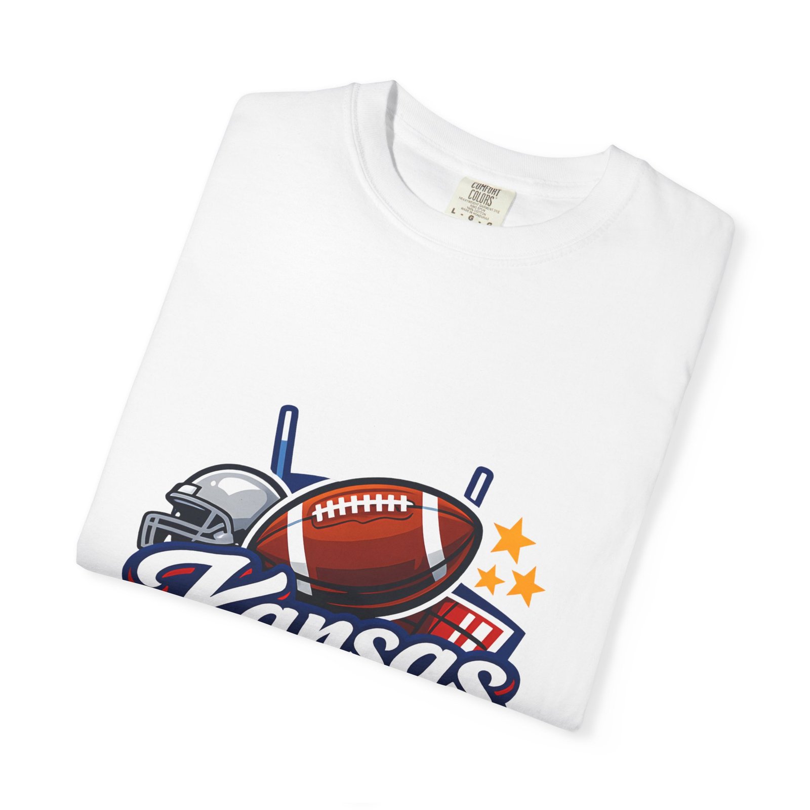 Kansas Football T-Shirt — Retro Helmet & Ball State Pride Tee - Image 3