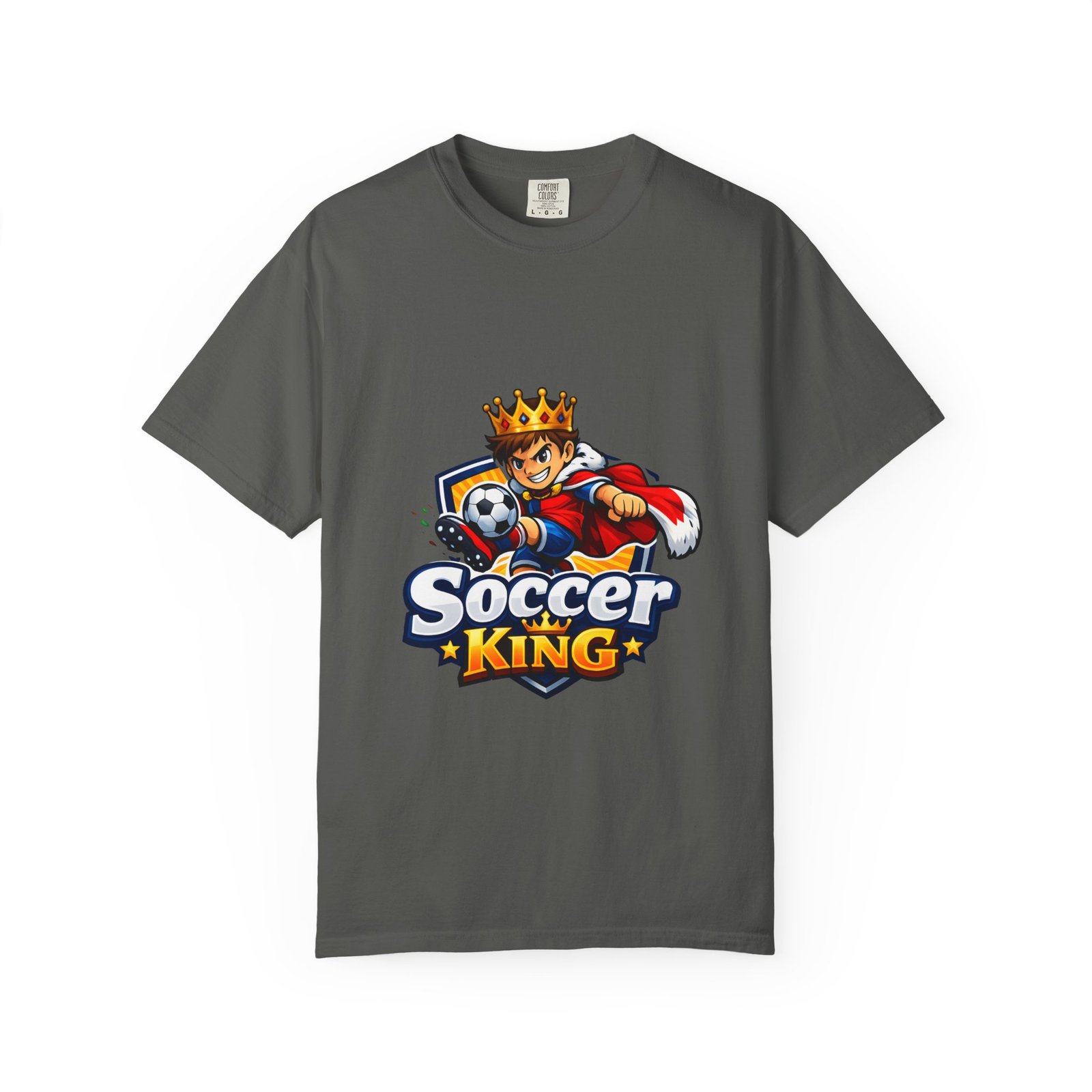 Soccer King T-Shirt — Kids' Youth Soccer Crown Graphic Tee - Image 29