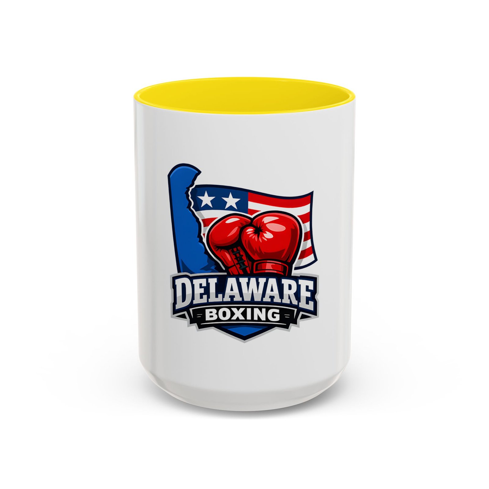 Delaware Boxing Coffee Mug — 11/15oz Accent Mug with American Flag & Boxing Gloves - Image 53