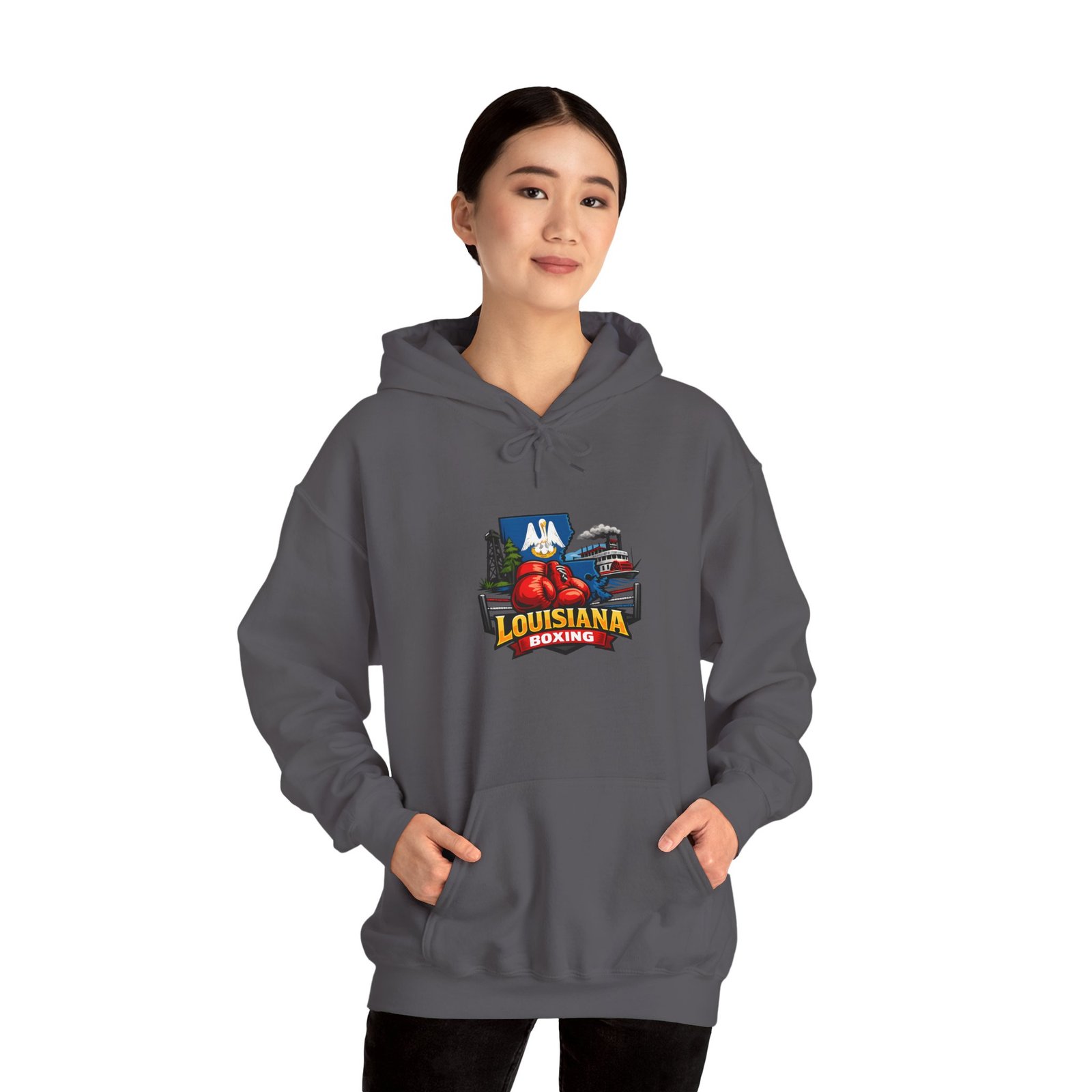 Louisiana Boating Graphic Hoodie — Cajun Crab & Bayou Travel Sweatshirt - Image 20