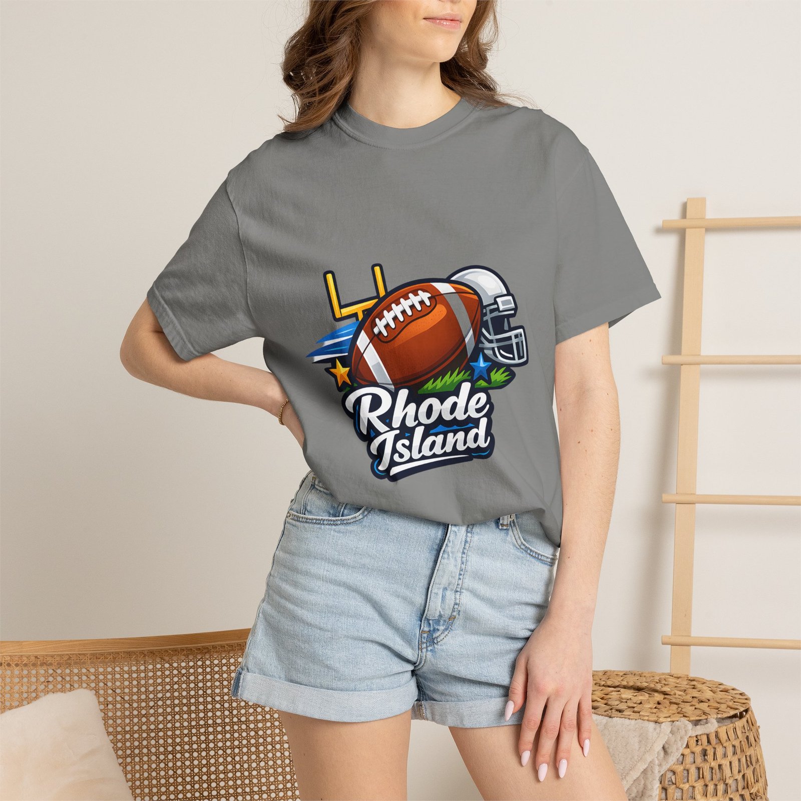 Rhode Island Football T-Shirt — State Pride Gridiron Tee - Image 44