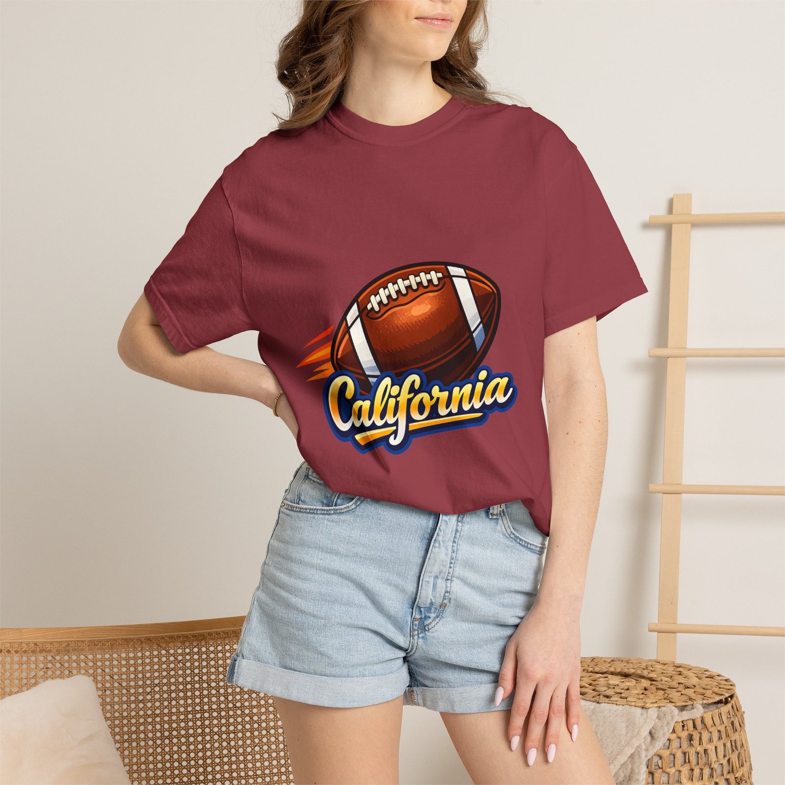 California Football T-Shirt — Vintage Style Gridiron Tee - Image 56