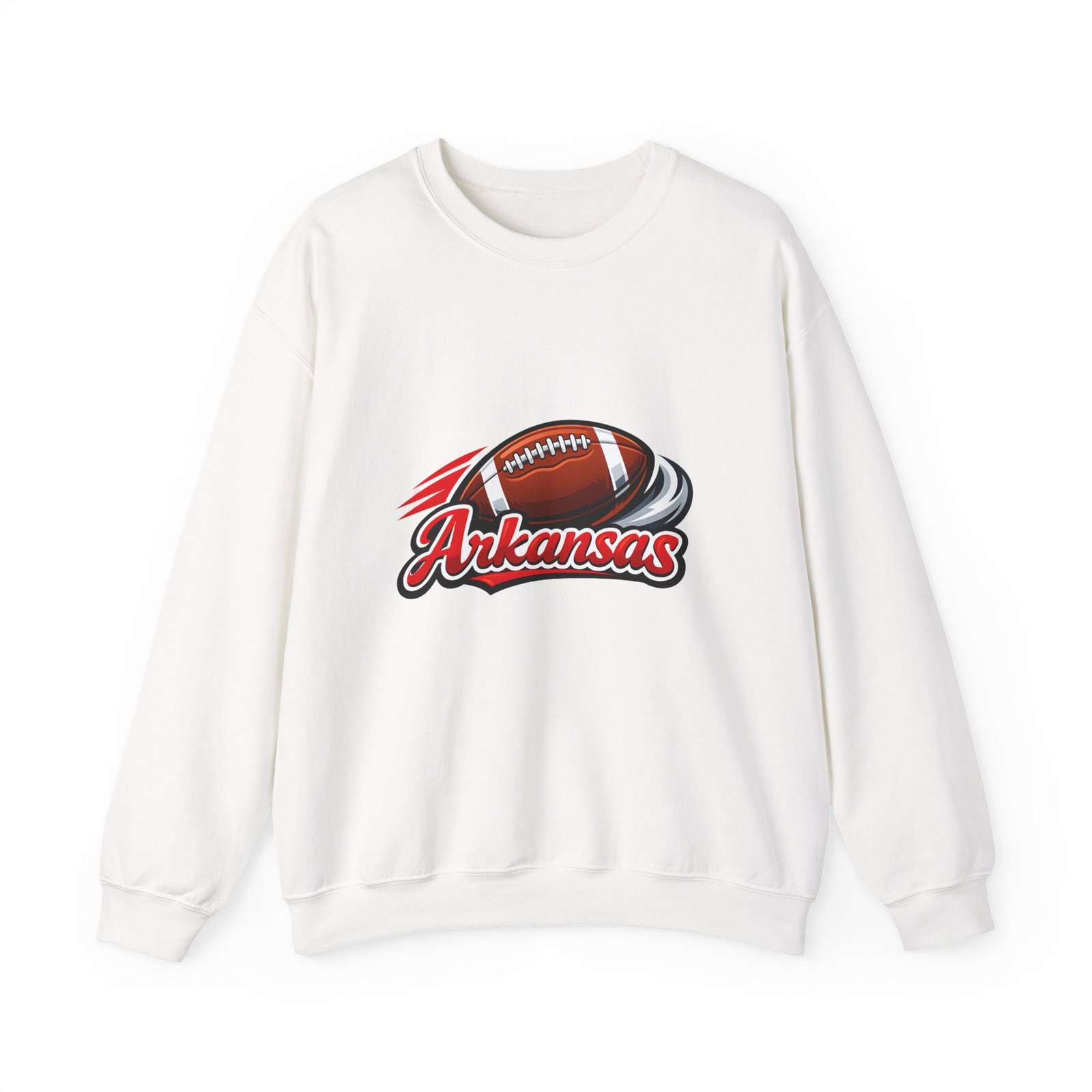 Arkansas Football Crewneck Sweatshirt — Retro Gridiron Logo