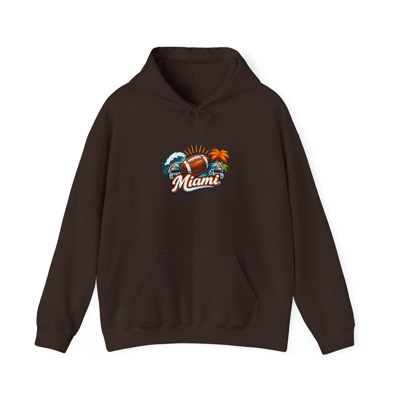 Miami Beach Retro Hoodie — Vintage Palm Tree Sunset Surf Graphic - Image 21